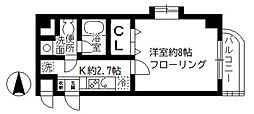 カラコレス篠崎 1Kの間取図画像
