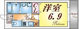 ワコーレヴィアーノ東垂水 1Kの間取図画像