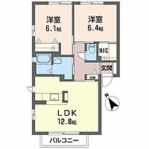 シャーメゾン洛陽　Ｄ棟 D0201 ｜ 山口県宇部市中村３丁目9-14（賃貸アパート2LDK・2階・59.07㎡） その2