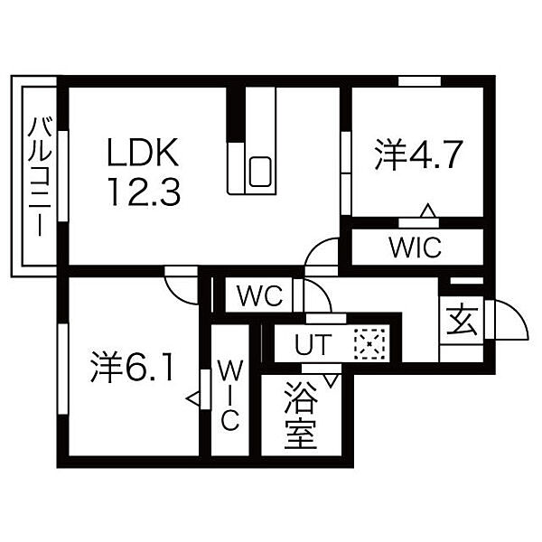 兵庫県明石市大道町１丁目(賃貸アパート2LDK・3階・55.28㎡)の写真 その2