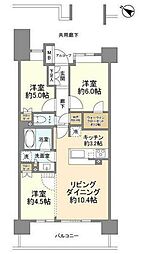 アベニューレジデンス 3LDKの間取図画像