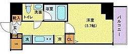 JR常磐線 北千住駅 徒歩11分の賃貸マンション 7階1Kの間取り