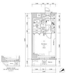 プレスタイル田端 1階1Kの間取り
