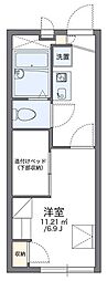 レオパレスグランツ3 1Kの間取図画像