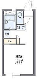 レオパレスヴィルヌーブ 1Kの間取図画像