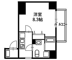 リヴシティ亀戸 3階1Kの間取り