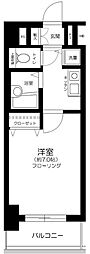 メインステージ茅場町 1Kの間取図画像