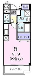 フロリーレン・セキ ワンルームの間取図画像