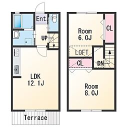 カーサミタニ 1階2LDKの間取り