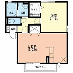 アルカディア 1LDKの間取図画像