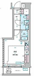 ＧＥＮＯＶＩＡ中野島 3階ワンルームの間取り