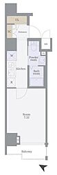 メイクスデザイン板橋本町 1Kの間取図画像
