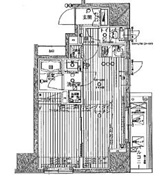 シティインデックス王子 1LDKの間取図画像