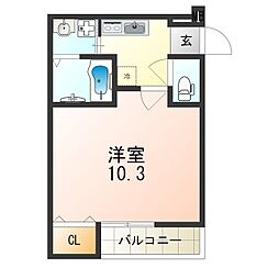 フジパレス立花駅東1番館 1Kの間取図画像