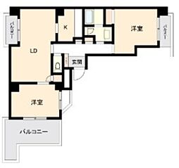 ウィルテラス南大塚 8階2LDKの間取り