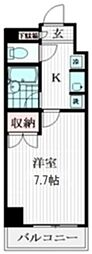 S-FORT八王子 1Kの間取図画像