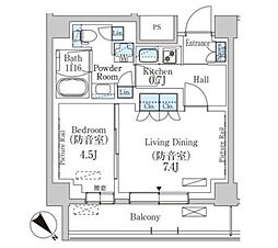 パークアクシス板橋MUSE 1LDKの間取図画像