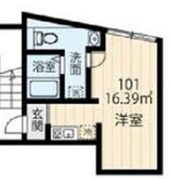 LEONE千住新橋 ワンルームの間取図画像