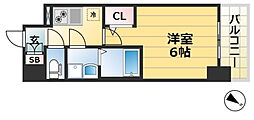 エスリードレジデンス神戸兵庫駅前 1Kの間取図画像