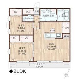 ＫＥＹＡＫＩ 1階1SLDKの間取り