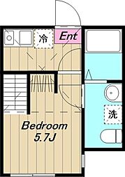 ハレコナ町田 1Kの間取図画像
