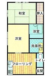 横須賀アパート 2DKの間取図画像