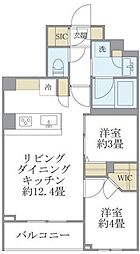 La Perla Meguro-HigashiyamaII 2LDKの間取図画像