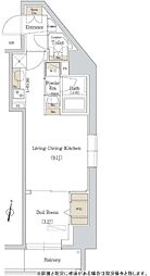 アーバネックス西新宿 1LDKの間取図画像