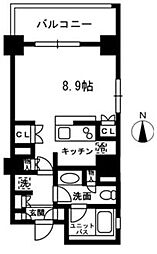レジディア中落合-B 2DKの間取図画像