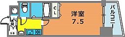 アスヴェルみなと元町OceanFront 6階1Kの間取り