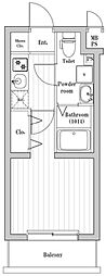 SPコート菊名ノース 1Kの間取図画像