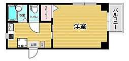 スリム高取 1Kの間取図画像