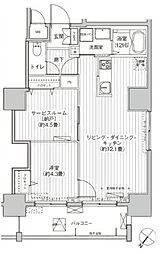 グランデュール富士 11階1SLDKの間取り