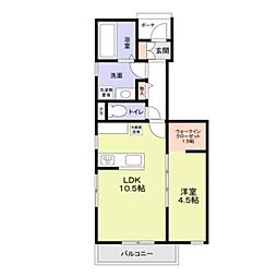 守山区守山三丁目新築計画Ｂ棟（東） 1階1LDKの間取り