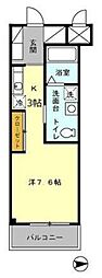 アークKB館 ワンルームの間取図画像
