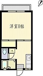 メゾン孝 1階1Kの間取り