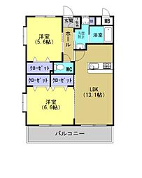 グランデ碧空 2LDKの間取図画像