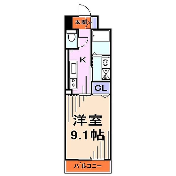 埼玉県戸田市中町２丁目(賃貸マンション1K・3階・30.96㎡)の写真 その2