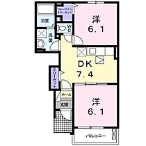 ルミナス　III 103 ｜ 埼玉県日高市大字新堀新田23-1（賃貸アパート2DK・1階・44.70㎡） その2