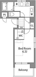 ベルストーク-1 1Kの間取図画像