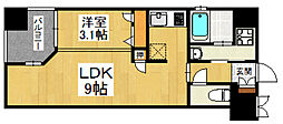 ロールベール博多駅前 1LDKの間取図画像