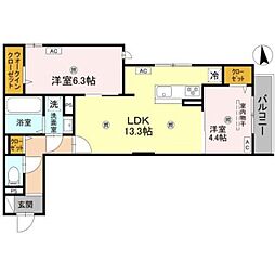 間取図画像 2LDK