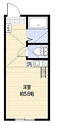 ファンズ妙蓮寺 ワンルームの間取図画像