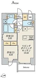 クレストコート北千住レジデンス 2LDKの間取図画像