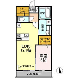 ホームインプラス 1LDKの間取図画像