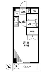 アーバニティ田端 1Kの間取図画像