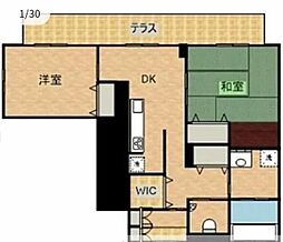 メープルコート 2DKの間取図画像