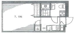 大久保ビル 1Kの間取図画像