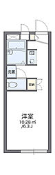 レオパレスデイブレイク 2階1Kの間取り