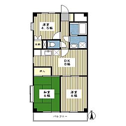 ナテュール平台 3DKの間取図画像